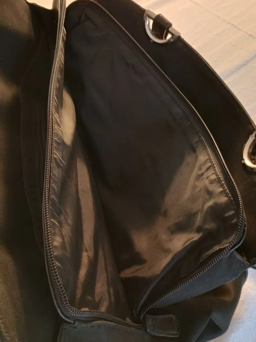 NWOT Sereta Large Shoulder Bag Leather Trim Laptop Multi Layers & Pockets Preppy